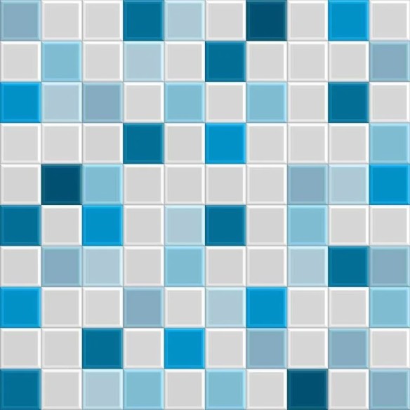 Papel de Parede Adesivo Azulejo Pastilha Azul N04094