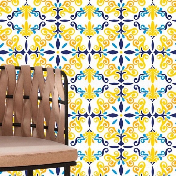Papel de Parede Adesivo Azulejo Portugues N016062