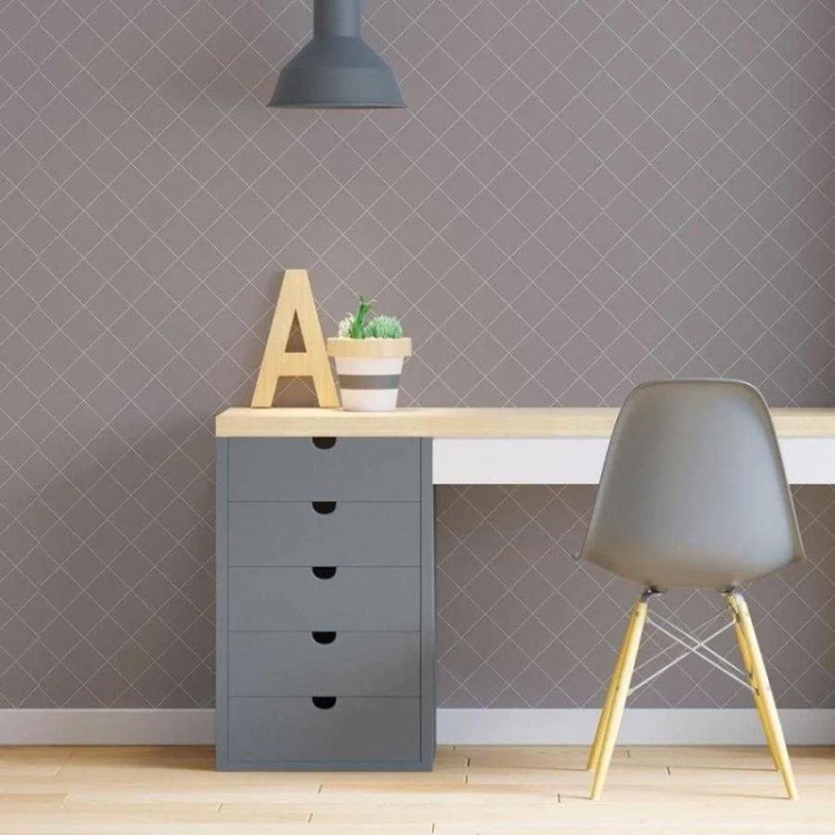 Papel de Parede Adesivo Azulejos Liso Cinza N06017