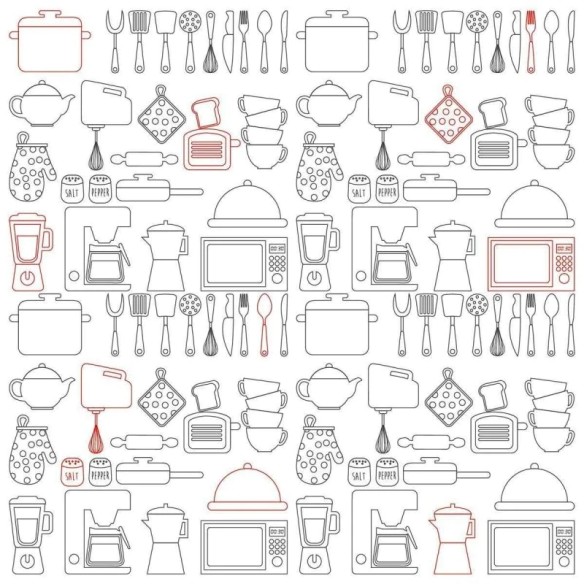 Papel de Parede Adesivo cozinha ambiente Minimalista N04066