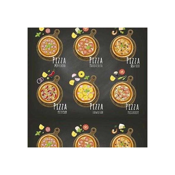 Papel de Parede Adesivo cozinha ambiente Pizza Sabores 228330583