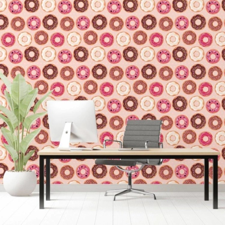 Papel de Parede Adesivo Donuts Poá N017038