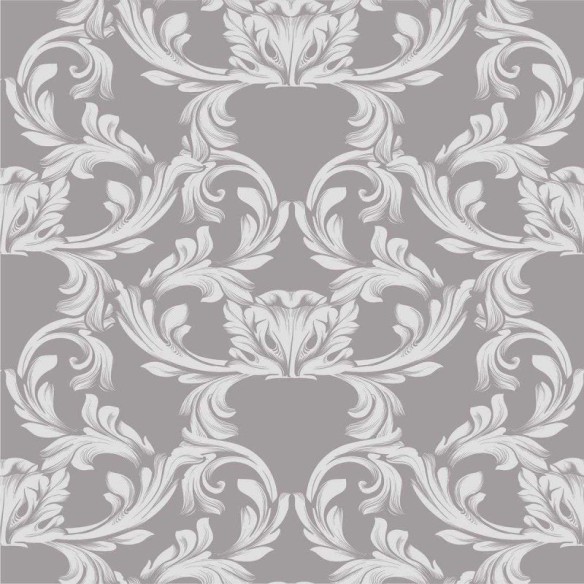 Papel de Parede Adesivo Arabesco Cinza N04147