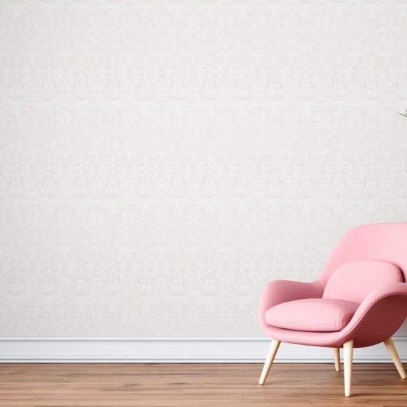 Papel de Parede Adesivo Arabesco cinza N08177