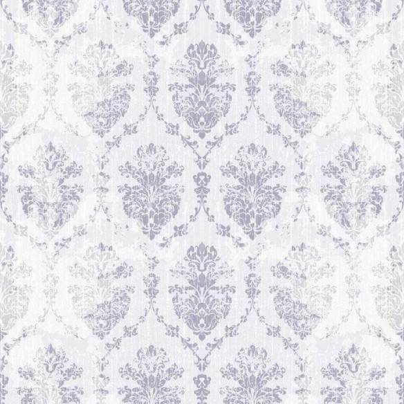 Papel de Parede Adesivo Arabesco Clássico Azul Branco N06171