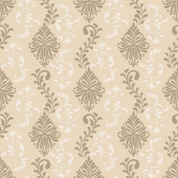 Papel de Parede Adesivo Arabesco Clássico Bege N06021