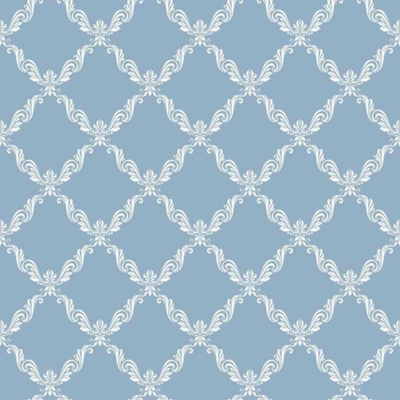 Papel de Parede Adesivo Arabesco em Grade Azul N06244