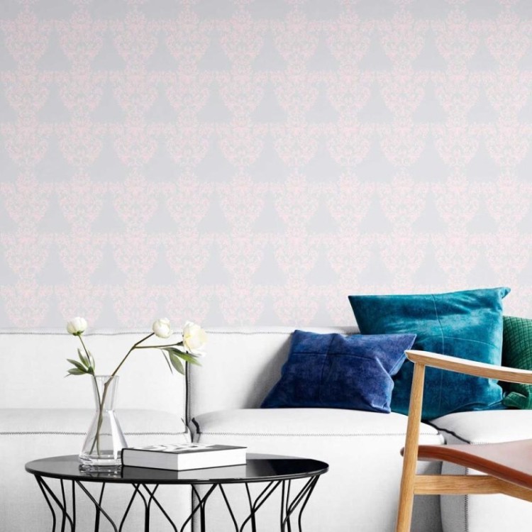 Papel de Parede Adesivo Arabesco em rosa N08183