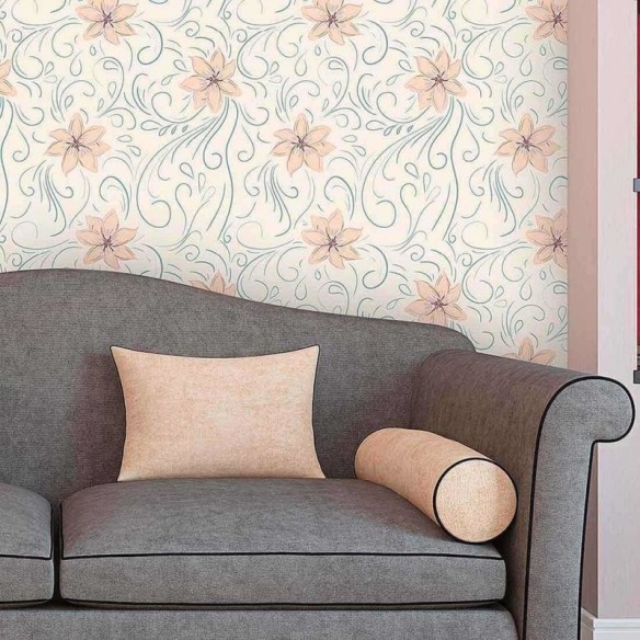 Papel de Parede Adesivo Arabesco Floral  191447462