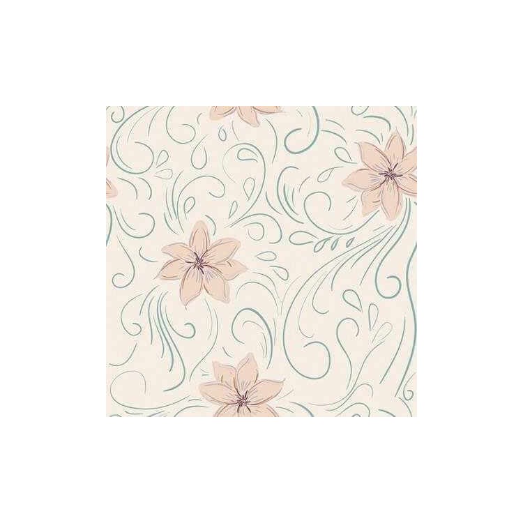 Papel de Parede Adesivo Arabesco Floral  191447462