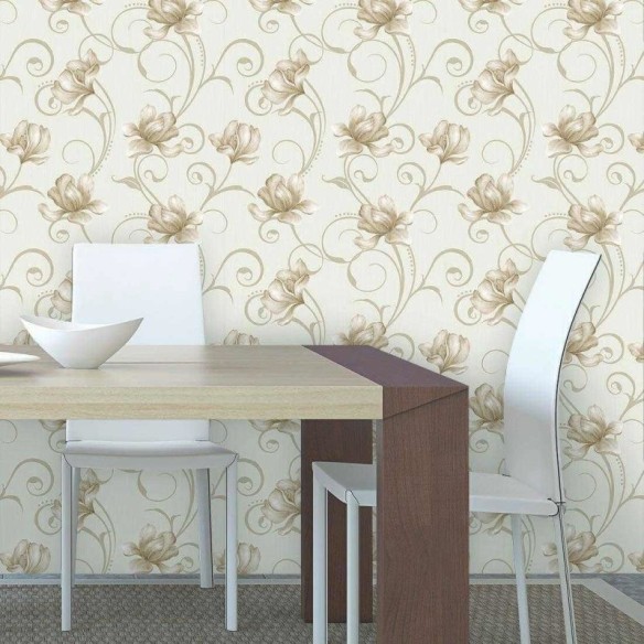 Papel de Parede Adesivo Arabesco Floral 162666428