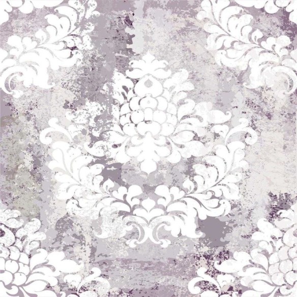 Papel de Parede Adesivo Arabesco Floral Cinza N04078