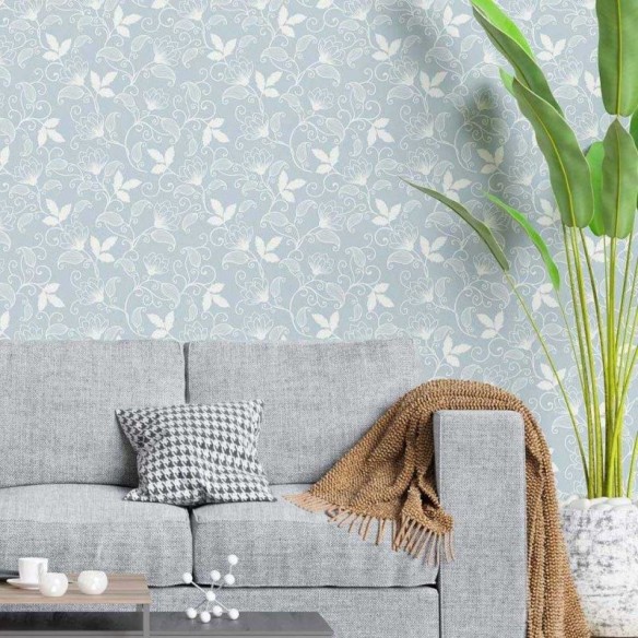 Papel de Parede Adesivo Arabesco Floral N02275