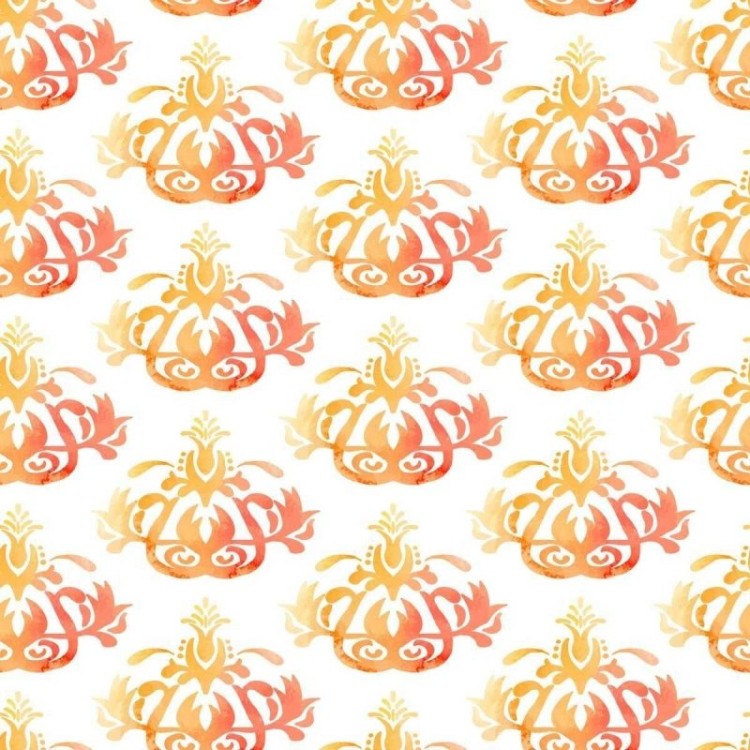 Papel de Parede Adesivo Arabesco Floral Retrô...