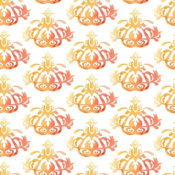 Papel de Parede Adesivo Arabesco Floral Retrô N04114