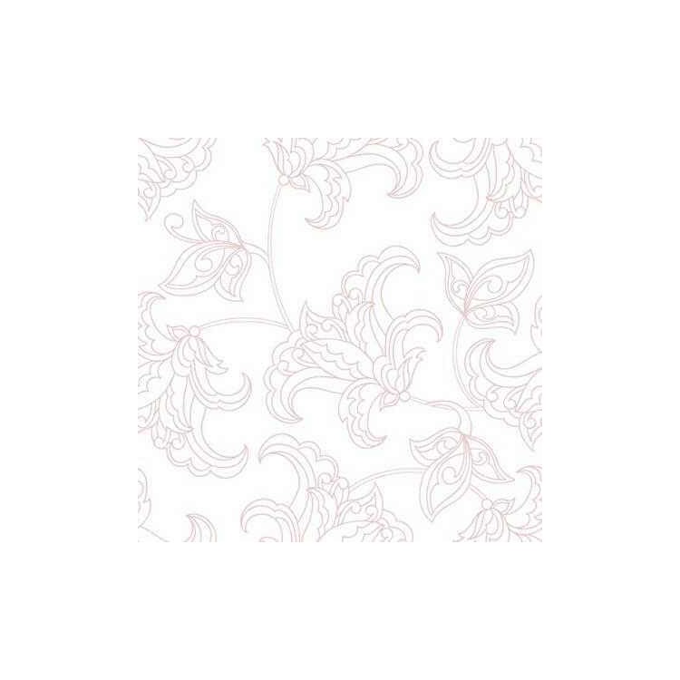 Papel de Parede Adesivo Arabesco Floral Rosa...