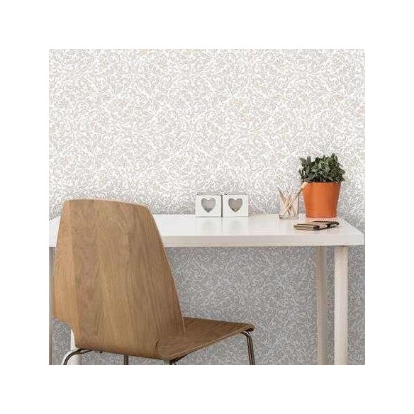 Papel de Parede Adesivo Arabesco Folhas  247870822