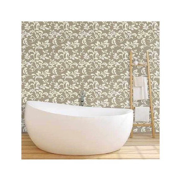 Papel de Parede Adesivo Arabesco Folhas 274920830