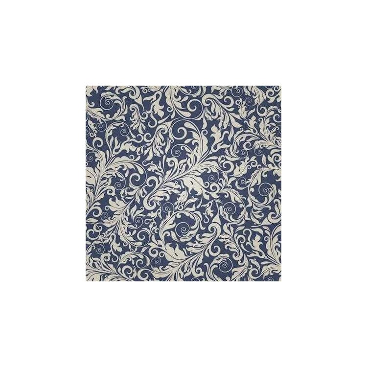 Papel de Parede Adesivo Arabesco Folhas Azul...