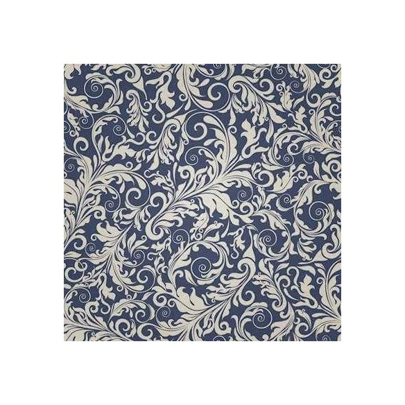 Papel de Parede Adesivo Arabesco Folhas Azul 533788660