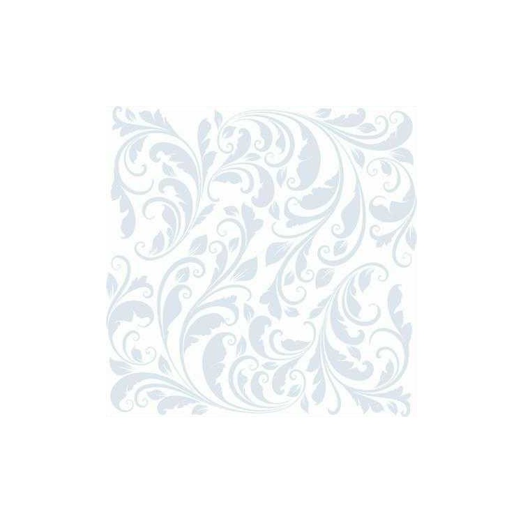 Papel de Parede Adesivo Arabesco Folhas Branco...