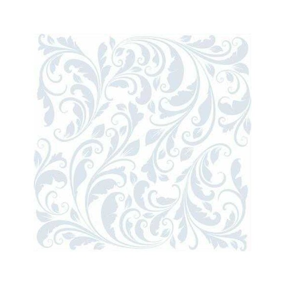 Papel de Parede Adesivo Arabesco Folhas Branco 70850158