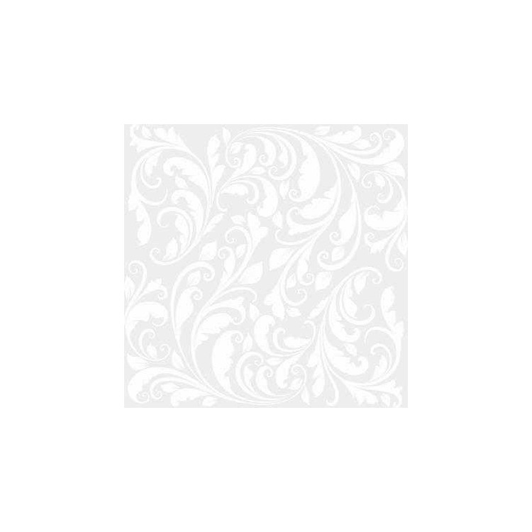 Papel de Parede Adesivo Arabesco Folhas Branco...