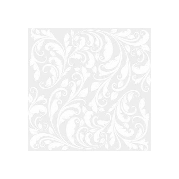 Papel de Parede Adesivo Arabesco Folhas Branco 708501582