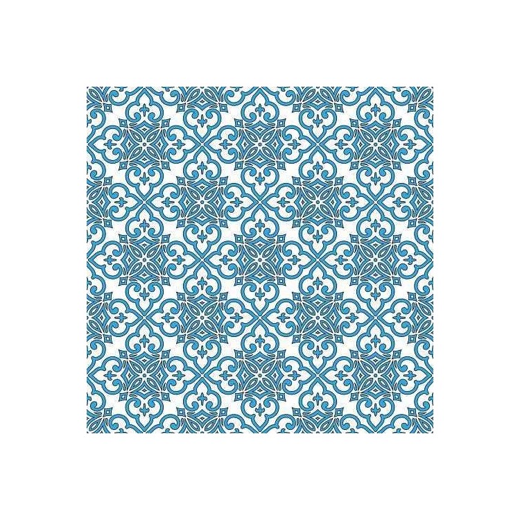 Papel de Parede Adesivo Arabesco Mandala Azul...