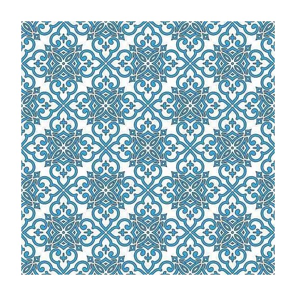 Papel de Parede Adesivo Arabesco Mandala Azul N04142