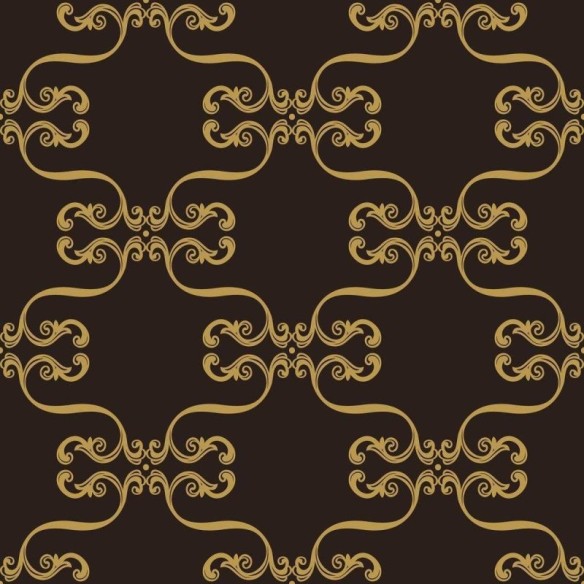 Papel de Parede Adesivo Arabesco Marrom e Dourado N05274