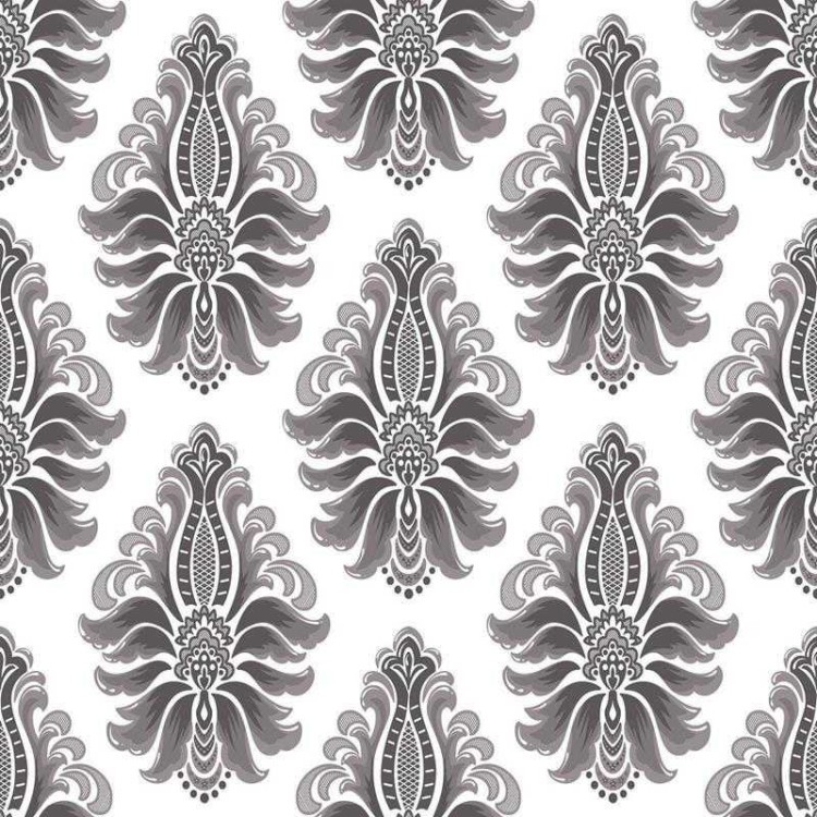 Papel de Parede Adesivo Arabesco Monocromático...