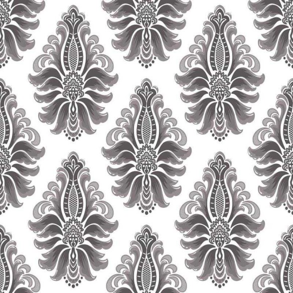 Papel de Parede Adesivo Arabesco Monocromático N05196