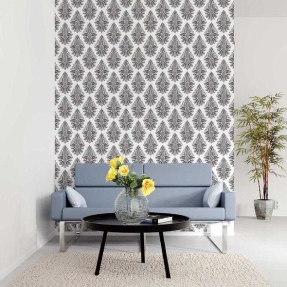 Papel de Parede Adesivo Arabesco Monocromático N05196