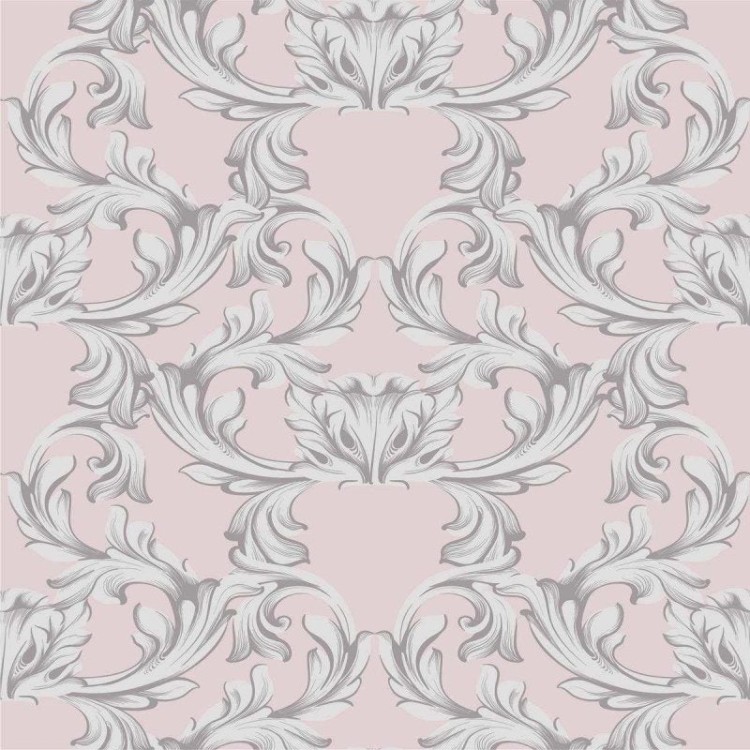 Papel de Parede Adesivo Arabesco Rosa N04146