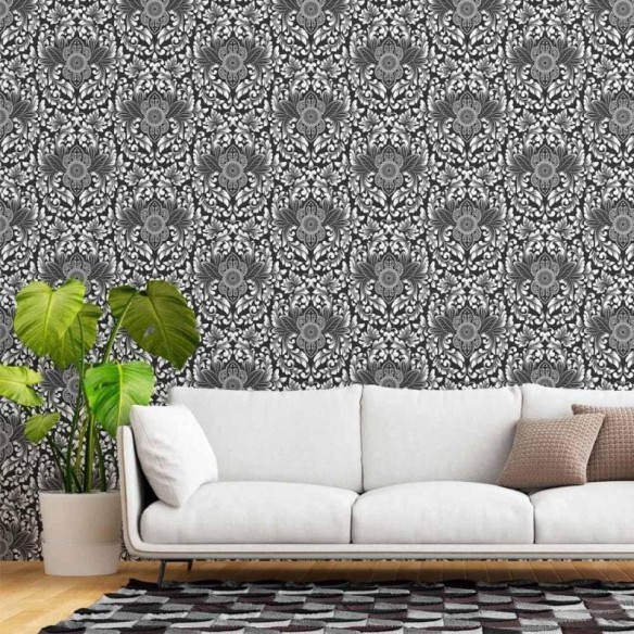 Papel de Parede Adesivo Arabescos Classico N015035