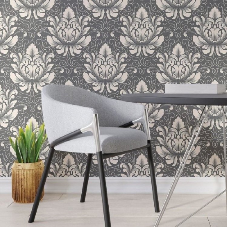 Papel de Parede Adesivo Arabescos Royal Baroque...