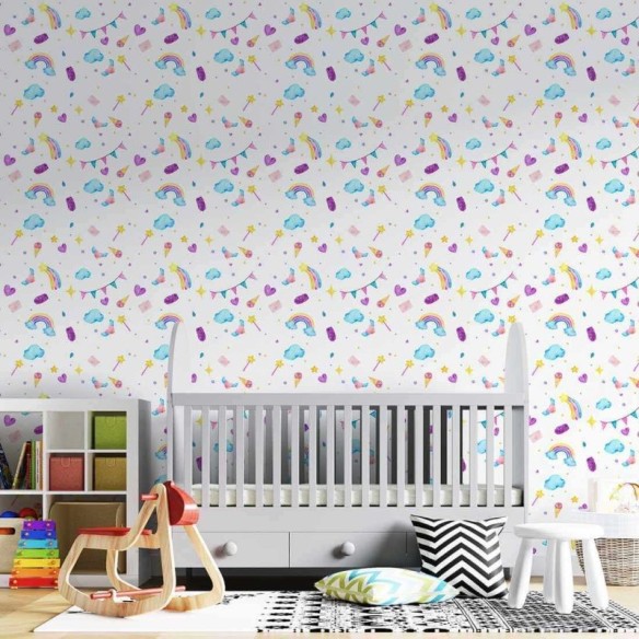 Papel de Parede Adesivo Arco Irís N1065