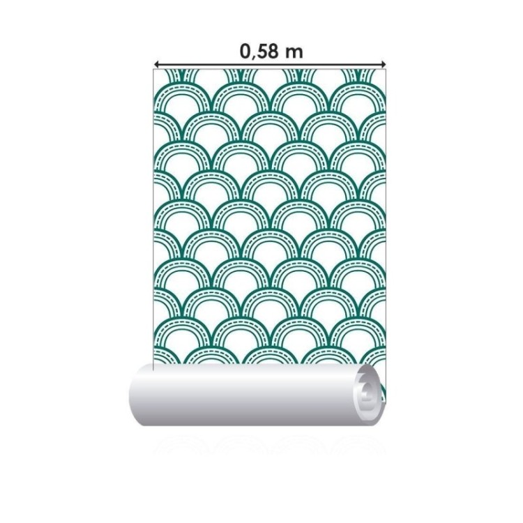 Papel de Parede Adesivo Arcos Ondas  N012098
