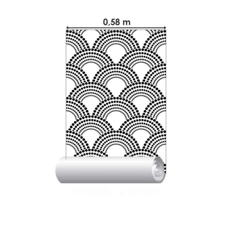 Papel de Parede Adesivo Arcos Pontilhismo N06210