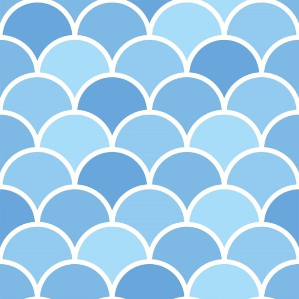 Papel de Parede Adesivo Arcos Sereia Azul N019075