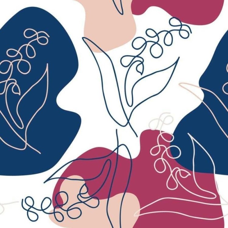 Papel de Parede Adesivo Artístico Flores em...