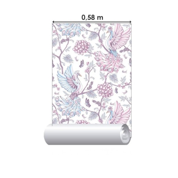 Papel de Parede Adesivo Artistico Natureza Pavão N016069