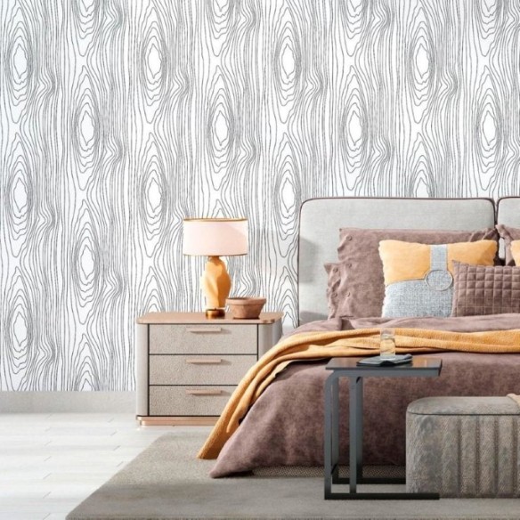 Papel de Parede Adesivo Árvore Linhas N012076