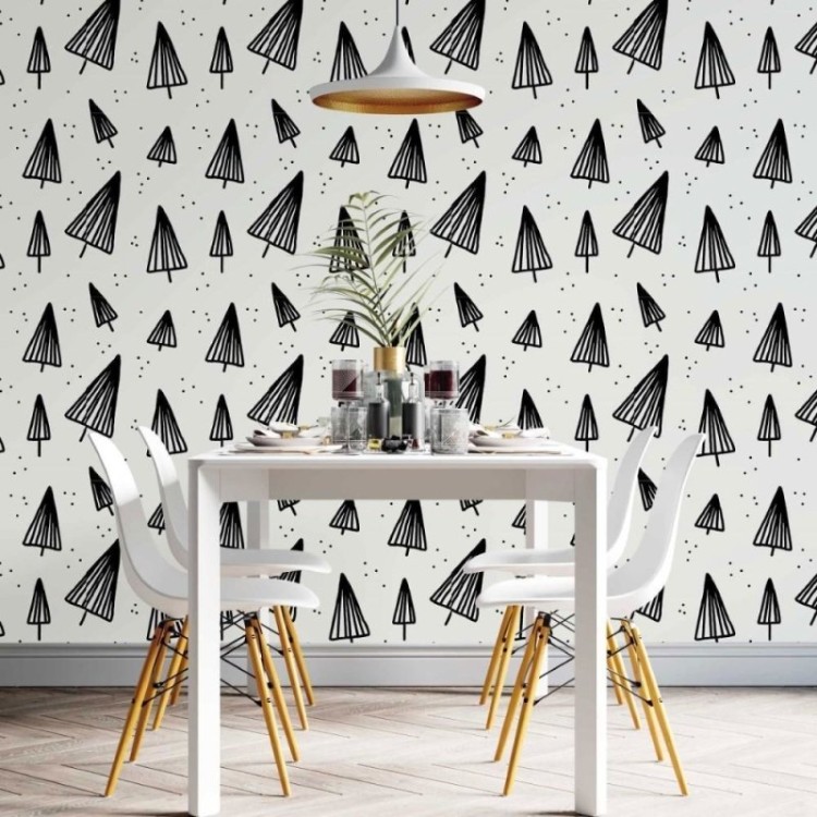 Papel de Parede Adesivo Árvores Inverno N014093