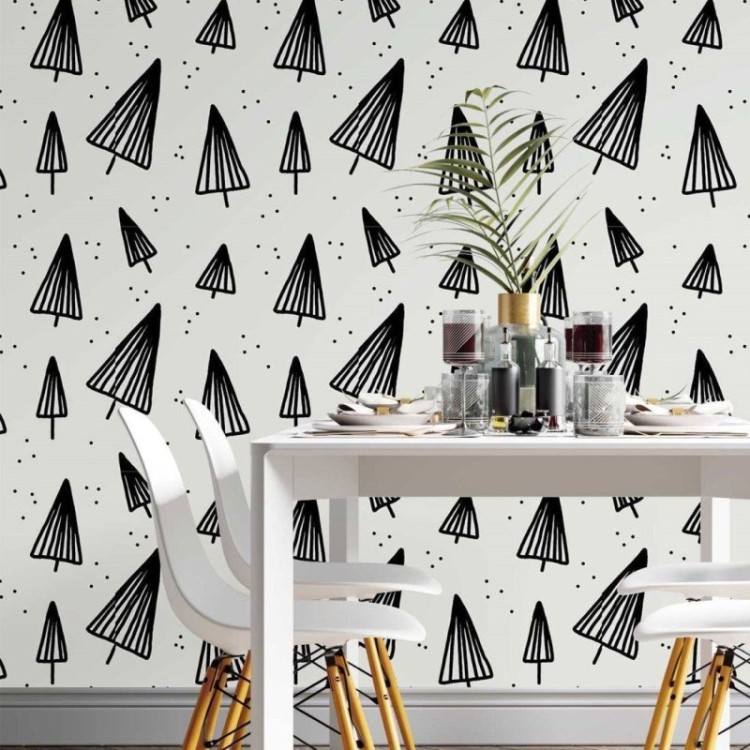 Papel de Parede Adesivo Árvores Inverno N014093