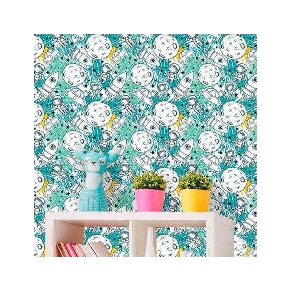 Papel de Parede Adesivo Astronauta Kids 2097658