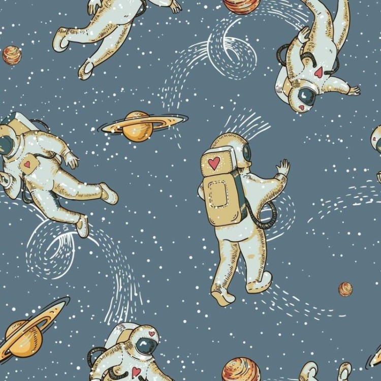 Papel de Parede Adesivo Astronautas na lua N03125