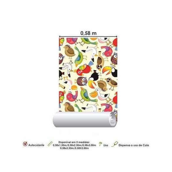 Papel de Parede Adesivo Aves 67741267