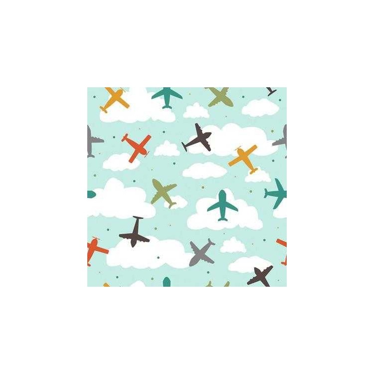 Papel de Parede Adesivo aviao colorido 304407299